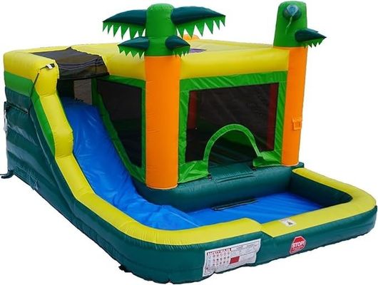 Tropen-PVC aufblasbares Wassersprunghaus Pool Wasserrutsche Maximalkapazität 100-500kg