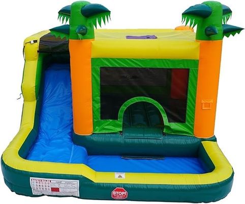 Tropen-PVC aufblasbares Wassersprunghaus Pool Wasserrutsche Maximalkapazität 100-500kg