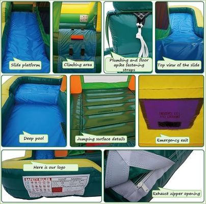 Tropen-PVC aufblasbares Wassersprunghaus Pool Wasserrutsche Maximalkapazität 100-500kg
