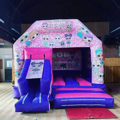 14 Jahre auf Custom Mini aufblasbare Trampolin Schloss mit Slide Custom Farbe