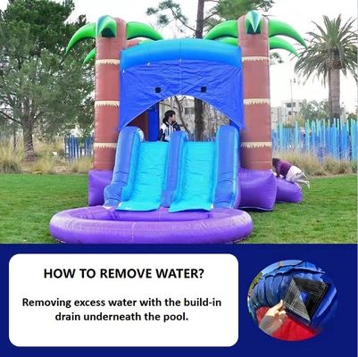 PVC aufblasbare Wasserrutsche mit Basketballhoop für Kinder und Erwachsene