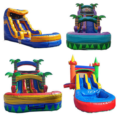 Portable Spaß garantiert mit kleinen tropischen aufblasbaren Wasserslide Combo Sprunghaus