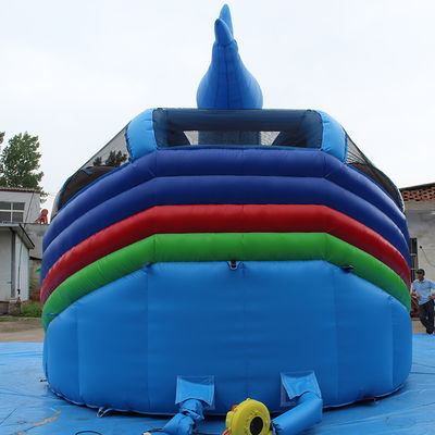 Benutzerdefinierte Farbe Beliebte kleine Hai aufblasbare Wasserrutsche mit Pool