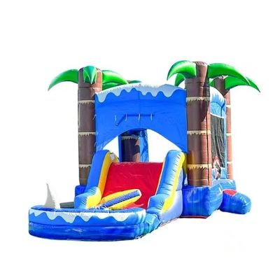Zweifachverstärkung PVC aufblasbare Wasserrutsche mit Kletterwand