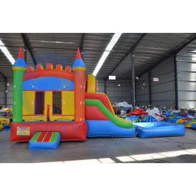 CE-Zertifikat Kinder kommerzielles aufblasbares Sprung-Sprunghaus mit Rutsche und Pool