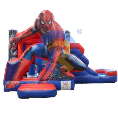 Spiderman Castle Slide Combo mit Schwimmbad im kommerziellen aufblasbaren Vergnügungspark