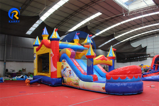 PVC aufblasbares Sprunghaus Wasserrutsche Combo für Unisex Prinzessin Party Hinterhof Spaß