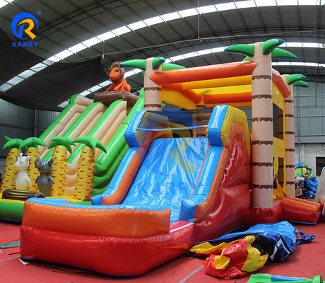 Custom Commercial Aufblasbare Sprungburg Rutschkombination mit Pool und Sprunghaus