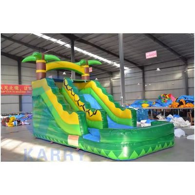 4X9M Größe PVC Außen aufblasbare D-Rutsche für Park-Entertainment-Zubehör Luftbläser