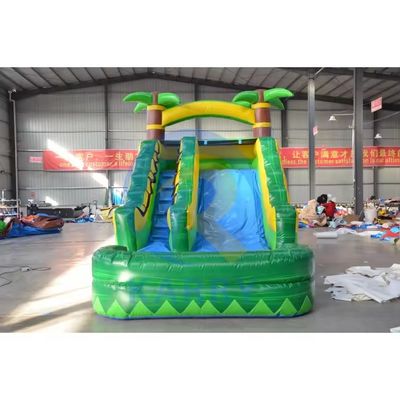 4X9M Größe PVC Außen aufblasbare D-Rutsche für Park-Entertainment-Zubehör Luftbläser