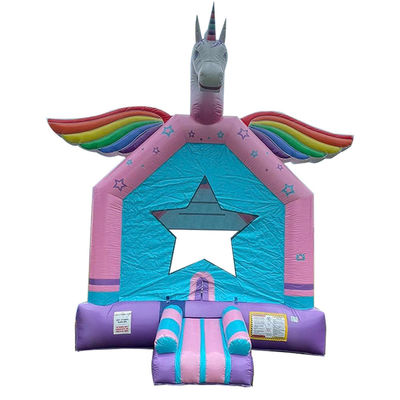 Customized Farbe Einhorn Sprungburg Aufblasbares Sprunghaus für Jumping-Spiele für Kinder