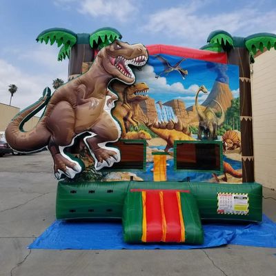Luftbläser inklusive Pop Dinosaurier Land aufblasbares Trampolin für Kinder und Erwachsene