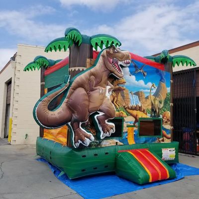 Luftbläser inklusive Pop Dinosaurier Land aufblasbares Trampolin für Kinder und Erwachsene