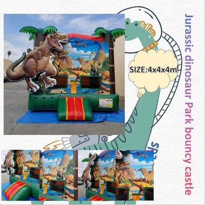 Luftbläser inklusive Pop Dinosaurier Land aufblasbares Trampolin für Kinder und Erwachsene