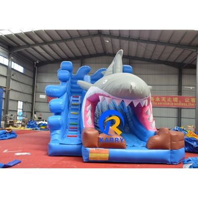 Customized Big Shark aufblasbare Wasserrutsche für den Pool OEM kommerzielle Gelegenheit