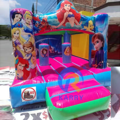 Party Vermietung PVC aufblasbares Sprunghaus mit Meerjungfrau Thema und Blaser