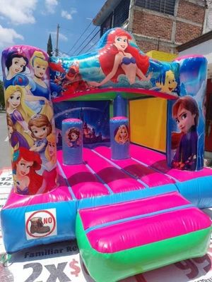 Party Vermietung PVC aufblasbares Sprunghaus mit Meerjungfrau Thema und Blaser