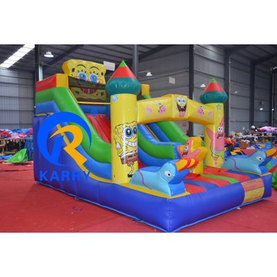Gewerbliches PVC aufblasbares Sprunghaus und Trockenrutsche für Vermietung von Partys in Innenräumen 8x3x5m