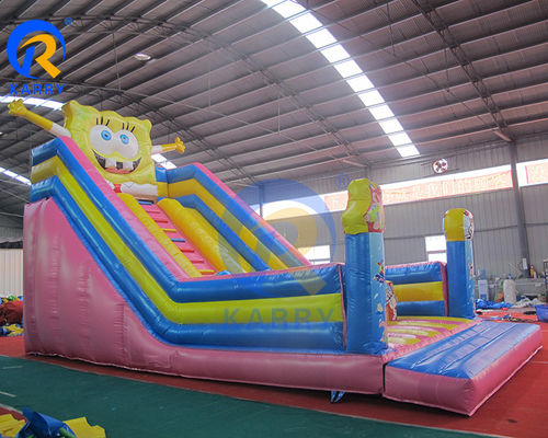 Gewerbliches PVC aufblasbares Sprunghaus und Trockenrutsche für Vermietung von Partys in Innenräumen 8x3x5m