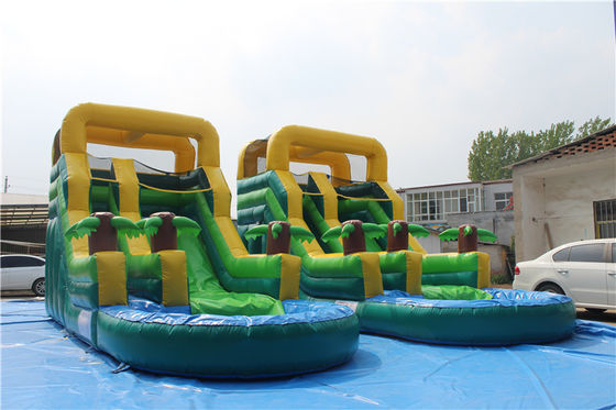 Gewerbliches PVC aufblasbares Sprunghaus und Trockenrutsche für Vermietung von Partys in Innenräumen 8x3x5m