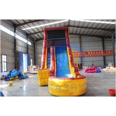 Gewerbliche Qualität schicke aufblasbare Wasserrutsche mit Digitaldruck 18ft Quadratgröße