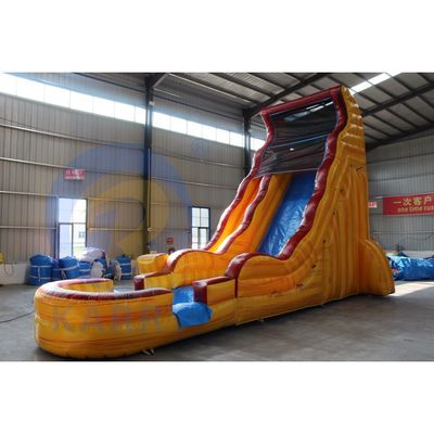 Gewerbliche Qualität schicke aufblasbare Wasserrutsche mit Digitaldruck 18ft Quadratgröße