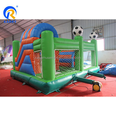 Jump Slide und Score PVC aufblasbares Türsteherhaus für Unisex-Fußballfans