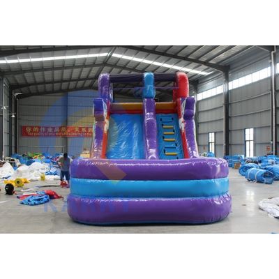 OEM akzeptiert Mini-Einhorn PVC aufblasbare Wasserrutsche mit Pool und Schaukeln