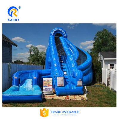 18ft PVC Blau aufblasbare Wasserrutsche mit Pool Karry Tropical Jumping Bouncy Castle