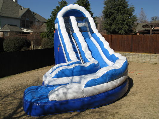 18ft PVC Blau aufblasbare Wasserrutsche mit Pool Karry Tropical Jumping Bouncy Castle