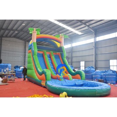 Maßgeschneiderte Farbe Große Hüpfburg Combo mit Pool Digital Printing und Steep Slide