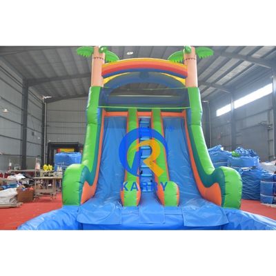Maßgeschneiderte Farbe Große Hüpfburg Combo mit Pool Digital Printing und Steep Slide