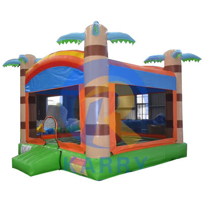 Unisex Kinder aufblasbares Türsteherhaus mit anpassbarem Palmbaum-Trampolinbett