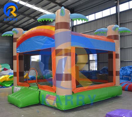 Unisex Kinder aufblasbares Türsteherhaus mit anpassbarem Palmbaum-Trampolinbett
