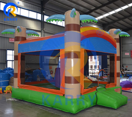 Unisex Kinder aufblasbares Türsteherhaus mit anpassbarem Palmbaum-Trampolinbett