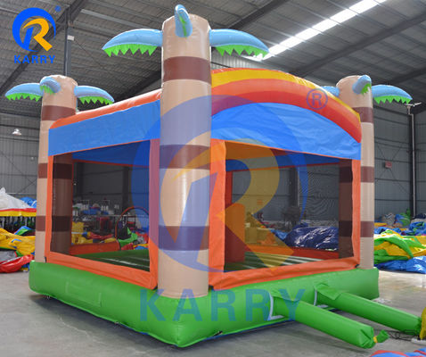 Unisex Kinder aufblasbares Türsteherhaus mit anpassbarem Palmbaum-Trampolinbett
