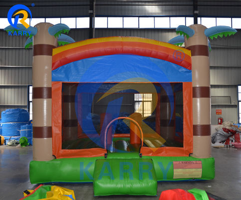 Unisex Kinder aufblasbares Türsteherhaus mit anpassbarem Palmbaum-Trampolinbett