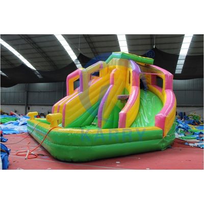 Farbiger Marmor Tropischer Wasserrutsch aufblasbarer Combo Bouncer für Unisex Verkauf