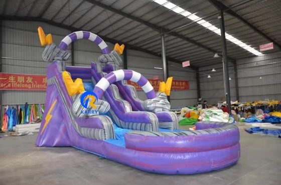 Benutzerdefiniertes Logo Kinder Spielplatz Luft gefüllt aufblasbare Wasserrutschen für Unisex