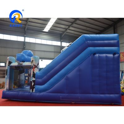 Outdoor-Spielplatz PVC-Marke Wie man seinen Drachen trainiert Aufblasbare Türsteher mit 2 Rutschspiele