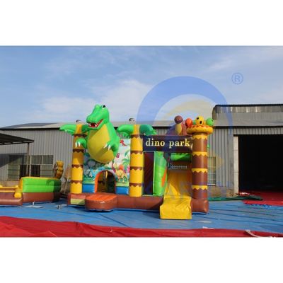 Commercial Grade Dino Park Air Bounce House Combo Slide Bouncers Springer für Kinder