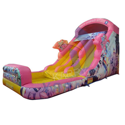 CE-Bläser und Reparaturzubehör enthalten Märchenprinzessin Wasserrutsche Aufblasbar