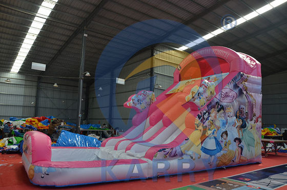 Playcenter Sommer-Wasserpark Pink Princess aufblasbare Wasserrutsche mit Pool