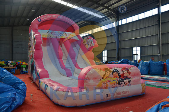 Playcenter Sommer-Wasserpark Pink Princess aufblasbare Wasserrutsche mit Pool