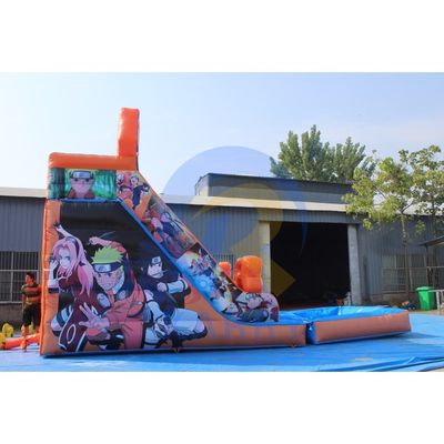 Einkaufszentrum Gelegenheit Anime Fan Hinterhof aufblasbare Wasserrutsche und Pool Combo