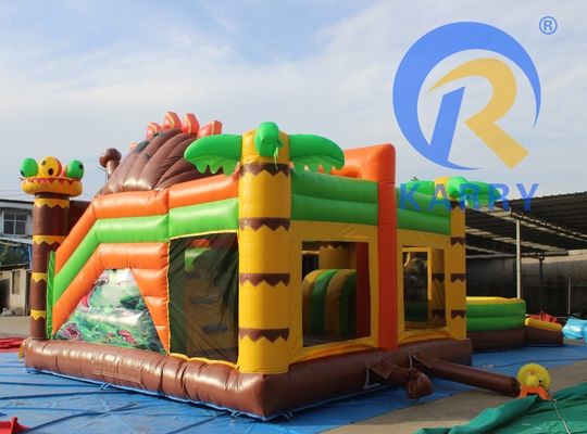 Funktionen PORTABLE Kinderparty Sprung-Sprungschloss mit Rutsche im Dinosaurier-Thema