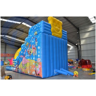 Kinder-Cartoon-Sport-Spiele Wasserrutsche mit breiter Rutschbahn und Schwimmbad PORTABLE Aufblasespaß