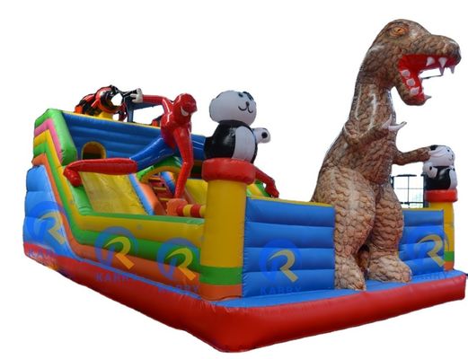 Das beliebteste Outdoor-Spielzeug-Sprungschloss Neuer Entwurf des Dinosaurier-Themenparks Schloss