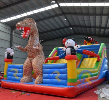 Das beliebteste Outdoor-Spielzeug-Sprungschloss Neuer Entwurf des Dinosaurier-Themenparks Schloss
