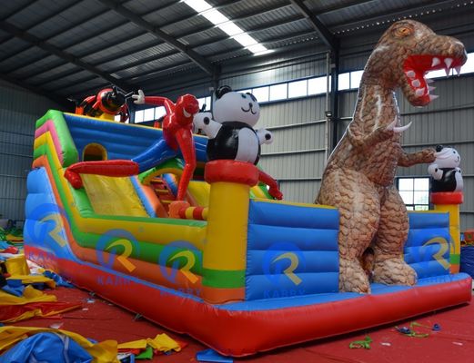 Das beliebteste Outdoor-Spielzeug-Sprungschloss Neuer Entwurf des Dinosaurier-Themenparks Schloss